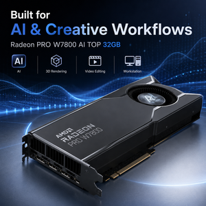 Tarjeta Gráfica Radeon PRO W7800 AI TOP de 32 GB GDDR6 para Estación de Trabajo, Videojuegos, 512 Bits, 4xDP DisplayPort para PC, Chipset AMD - Product Image 2