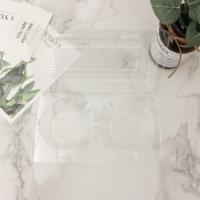 Usine Huayi vente en gros boîte d'emballage jetable rectangulaire en plastique PET transparent pour cupcake donut