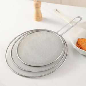 Passoire à huile en acier inoxydable 25cm 29cm 33cm avec pare-éclaboussures pour couvercle de poêle, accessoire de cuisine domestique - Product Image 4