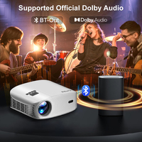 Proyector Inteligente Portátil Actualizado D8W con Certificación Dolby Audio, Nativo 1080P Full HD 4K Android, Cine en Casa, Beamer de Video