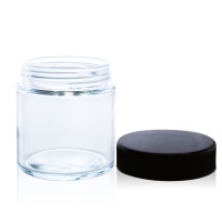 Toples Kaca Bulat Hitam Berkualitas Tinggi 10Oz 300Ml dengan Tutup Plastik Multifungsi Tahan Anak INNORHINO CGC01A00013 untuk Makanan Lainnya