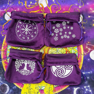 Nueva <span class=keywords><strong>Bolsa</strong></span> de Almacenamiento de Terciopelo para Cartas de Tarot y Oráculos, <span class=keywords><strong>Bolsa</strong></span> para Joyas y Cristales, <span class=keywords><strong>Bolsa</strong></span> de Regalo con Cordón para Dados - Product Image 4