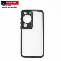 Coque de téléphone Zhige compatible transfrontalier Tailong pour P60 Pro, TPU+PC, style urbain, transparente, mate, protection intégrale, antichoc