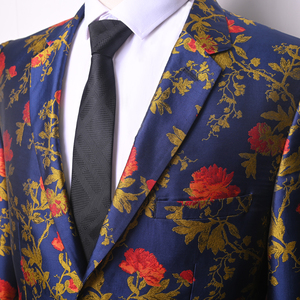 Nuovo Arrivo Abiti Jacquard di Lusso da <span class=keywords><strong>Uomo</strong></span> Giacca Jacquard Floreale Paisley in Raso Lucido Design Versatile ed Elegante per Occasioni Globali - Product Image 4