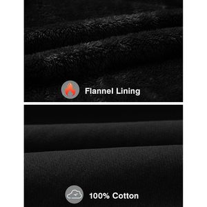 Rdruko <b>Men's</b> Hooded Work <b>Jacket</b> <b>Flannel</b> Lined Insulated Cotton Winter Coat Black Us L - Product Image 5