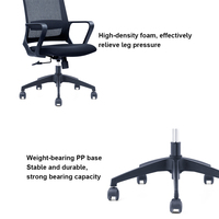 Chaise de bureau bon marché, table et chaises de bureau confortables et pivotantes en maille