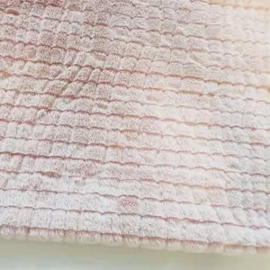 Bán Sỉ Vải Lông Cừu Lông Thỏ Giả In Lưng Kiểm Tra 100% Polyester Nhiều Màu