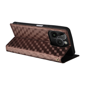 Voor <span class=keywords><strong>Blu</strong></span> Bold K10, <span class=keywords><strong>Blu</strong></span> G54 Ruitvormige Drie-Patroon Pu Telefoon Hoesje Portemonnee Polsbandje Flip - Product Image 3