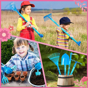 Outils <span class=keywords><strong>de</strong></span> jardinage pour enfants Outil <span class=keywords><strong>de</strong></span> jardinage à long <span class=keywords><strong>manche</strong></span> détachable comprenant <span class=keywords><strong>pelle</strong></span>, fourchette, gant, cadeau <span class=keywords><strong>de</strong></span> jardin pour enfants garçon et fille - Product Image 6