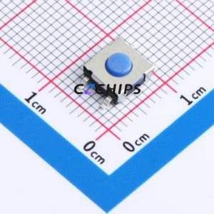 TS-1158B-C-A-BL Tactile Switch SMD,6.2x6.2mm Switch Single Pole Single Throw Round Button 2.6N Vertical Mount - Product Image 1