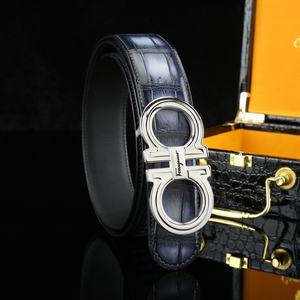 Ceintures de mode pour hommes en cuir de crocodile véritable de marque de luxe célèbre - Product Image 5