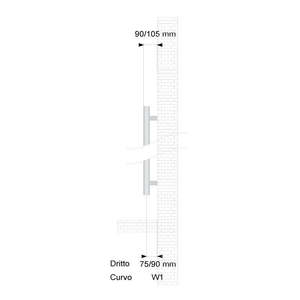 Scaldabagno rettilineo cromo 1703x450 Sanremo - Lazzarini - Product Image 1