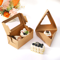 Biodégradable Jetable De Qualité Alimentaire Cuisson Gâteau Sushi Dessert Pâtisserie Cupcakes Donut Brownies triangle Boîte D'emballage