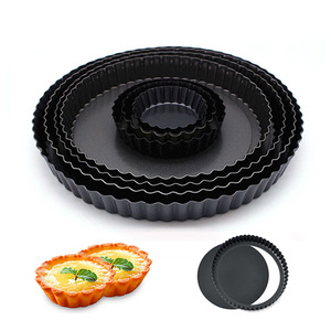 Moldes antiadherentes <span class=keywords><strong>para</strong></span> <span class=keywords><strong>Quiche</strong></span> Flan, bandeja <span class=keywords><strong>para</strong></span> hornear cupcakes de 3/4/5 pulgadas, parte inferior suelta extraíble, bandeja <span class=keywords><strong>para</strong></span> hornear de 9 pulgadas, herramientas <span class=keywords><strong>para</strong></span> tartas de frutas - Product Image 1