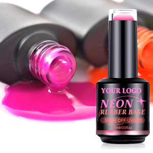 Base de vernis à ongles <span class=keywords><strong>Deroi</strong></span>, marque privée, gel UV de mode, couvrant, gel de base en caoutchouc néon pour l'été - Product Image 5