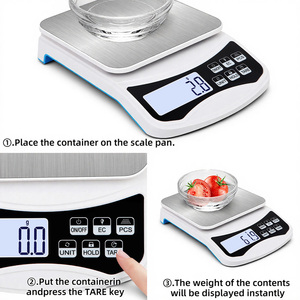 Báscula Digital <span class=keywords><strong>de</strong></span> <span class=keywords><strong>Cocina</strong></span> <span class=keywords><strong>de</strong></span> <span class=keywords><strong>Acero</strong></span> <span class=keywords><strong>Inoxidable</strong></span> Changxie, con Certificación ISO 9001, Antihuellas, 5 kg, Funciona con Pilas AAA, Apagado Automático - Product Image 5