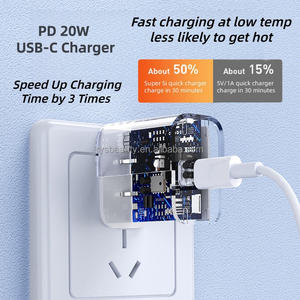 Accesorios para Teléfonos Móviles, Cable Tipo C a C, <span class=keywords><strong>Cargador</strong></span> con Caja, Enchufe Tipo C, Adaptador de Viaje, <span class=keywords><strong>Cargador</strong></span> de <span class=keywords><strong>20</strong></span> <span class=keywords><strong>W</strong></span> para <span class=keywords><strong>iPhone</strong></span> - Product Image 2