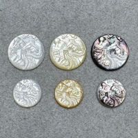 Liontin Cameo Tembok Besar Cina Ukiran CNC Laris Manis, Perhiasan Mutiara Asli untuk Kalung & Gelang DIY