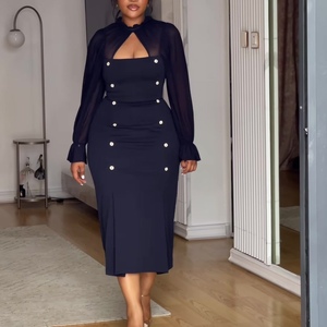 Nouvelle Collection Robes Femme Sexy à Lacets, Coupe Slim, Manches Longues, Taille Haute, Boutonnées sur le Devant, Tendance - Product Image 3