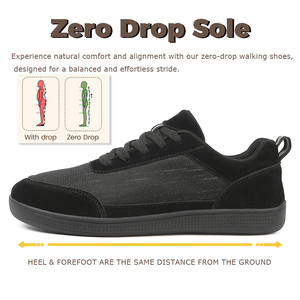 Nouvelles chaussures pieds nus pour hommes et femmes, semelle minimaliste personnalisée à dénivelé zéro avec boîte à orteils large, baskets urbaines, chaussures de <span class=keywords><strong>fitness</strong></span> et de marche - Product Image 4