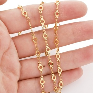 Thép Không Gỉ 18K Vàng Mạ 4Mm Rộng Vòng Hollow Chuỗi Titan Chuỗi Thép Cho Phụ Nữ Tự Làm Của Phụ Kiện Đồ Trang Sức - Product Image 3