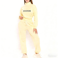 Ensemble de sweat-shirts décontractés pour femmes NEOHOPE Clothing, en molleton doux en coton, uni, brodé, col rond, fermeture éclair quart de tour
