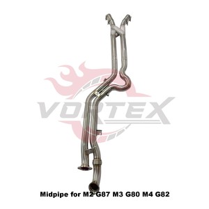 Tubo Intermedio Vortex Performance S58 para M3 G80 M4 G82 3.0T 2021-2024, Sistema de Escape X-Pipe de Acero Inoxidable Pulido Espejo de Alto Rendimiento - Product Image 2