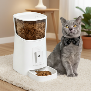 Dispensador de alimentos portátil automático OEM para perros y gatos, capacidad de Microchip a prueba de fugas, alimentador inteligente de plástico negro para mascotas, Wifi móvil - Product Image 6