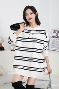 <strong>Black</strong> White Relaxed Atmosphere Crew Neck <strong>Crocheted</strong> Breathable Eco-friendly Stretchable Autumn Women's Wide Sleeve <strong>Cardigan</strong> - Product Image 3