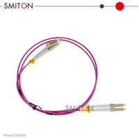 Cordon de brassage fibre optique LC-LC multimode duplex OM4 50/125µm violet LSZH, vente en gros usine