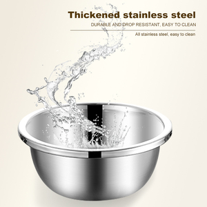 Cuenco de acero inoxidable para el hogar, utensilios gruesos para profundizar, hacer masa de pan, verduras y frutero, cuenco para sopa, cuenco para mezclar - Product Image 4