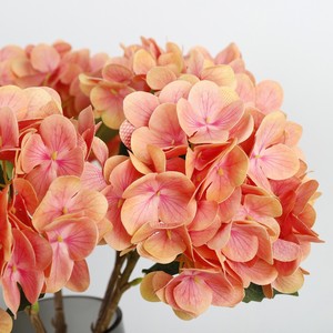 <b>Artificial</b> Hydrangea Single <b>Stem</b> Pink Plastic Silk Flowers High Simulation For Home Wedding Decorations - Product Image 2