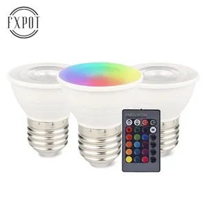 spot led asılı kapalı Suppliers-FXPOT uzaktan kumanda akıllı RGBW GU10 RGB Led ışık asılı lamba ampulü spot