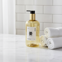 Bouteille de shampooing cylindrique de 250 ml et 300 ml, flacon de gel douche, flacon de lotion avec pompe pulvérisatrice, flacon cosmétique transparent en PET avec impression à l'écran