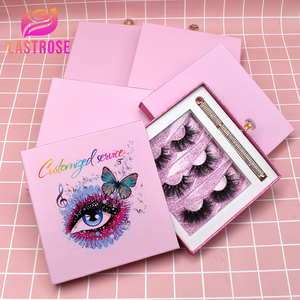 睫毛包装盒自有标签OEM 5对磁性睫毛<span class=keywords><strong>3</strong></span>对磁铁睫毛睫毛书带镜子 - Product Image 4