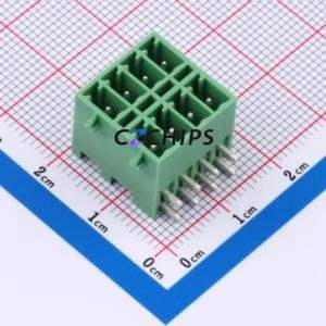 DB2ERHBG-3.5-2*4P-GN Plug-in Terminal Block Bent Lead Through Hole,P=3.5mm Board-to-Board / Socket Closed Snap Fixing 2x4P 3.5mm - Product Image 1