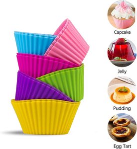 Silicone Baking ly không dính Muffin Lót tái sử dụng tiêu chuẩn Silicone Vòng nướng cốc cấp thực phẩm BPA miễn phí máy rửa chén an toàn - Product Image 2