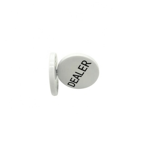 Directorio de fabricantes Calidad de <span class=keywords><strong>casino</strong></span> de acrílico blanco de 50mm con botón de distribuidor de palabra negra Distribuidor de accesorios de sala de póquer - Product Image 6