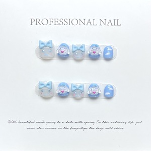 Juego <span class=keywords><strong>de</strong></span> 10 <span class=keywords><strong>Uñas</strong></span> <span class=keywords><strong>Postizas</strong></span> Infantiles con Diseño <span class=keywords><strong>de</strong></span> Dibujos Animados, Cobertura Completa, <span class=keywords><strong>para</strong></span> <span class=keywords><strong>Niñas</strong></span>, con Patrón <span class=keywords><strong>de</strong></span> Ataúd, <span class=keywords><strong>de</strong></span> Aplicación Manual - Product Image 2