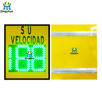 Panneau de signalisation routière LED solaire à radar de vitesse avec protection IP53, portée de détection 10-250 km/h, affichage extérieur portable
