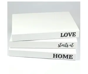 2022 OEM Modern Home 3 White Inspired Decorative Hardcover Books Sets For Home Living Room