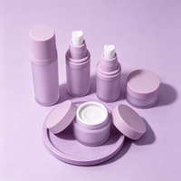 Lot d'emballages cosmétiques rose poudré en gros – Flacons de lotion givrés vides 30g 50ml et pots pour routine de soin en vrac