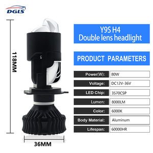 DGLS-proyector de faros led para coche, miniproyector con chip 3570CSP, y9, y9s, y6, y7, y8, h4, precio al por mayor - Product Image 2