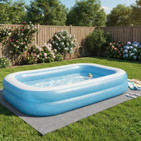 Tapis de protection durable en feutre anti-perforation pour revêtements de piscines hors sol et enterrées