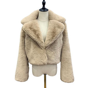 Nouveau Design court épais et doux femmes rose <span class=keywords><strong>fausse</strong></span> <span class=keywords><strong>fourrure</strong></span> d'hiver manteau veste en <span class=keywords><strong>fourrure</strong></span> - Product Image 1