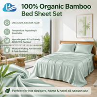 Ensemble de literie en bambou biologique personnalisé en gros, certifié OEKO-TEX Standard 100 GOTS, 300TC, éco-responsable, Cloudland