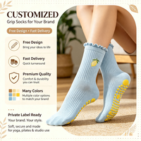 Chaussettes de Pilates antidérapantes, respirantes, rembourrées, pour le yoga, pour femmes, entraînement, sport, chaussettes personnalisées