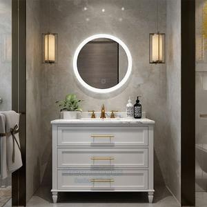 <span class=keywords><strong>Espejo</strong></span> de tocador Led con estante para <span class=keywords><strong>baño</strong></span>, conjunto de armario, lavabo de madera sólida, tocador de <span class=keywords><strong>baño</strong></span> usado - Product Image 5