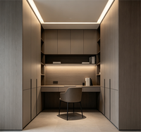 Meuble de dressing modulaire sur mesure en MDF moderne, gain de place, haut de gamme, armoire de rangement en forme de L