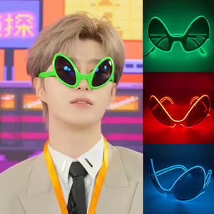 Fiesta de Halloween Gafas extraterrestres Fantasma Niños Adultos Festival Fiesta Decoración Luces LED Gafas brillantes - Product Image 2